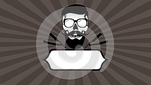 Hipster skull billboard barber shop background 1