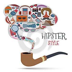 Hipster style concept