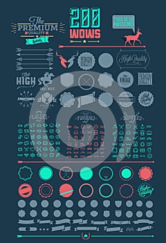 Hipster style infographics elements and icons