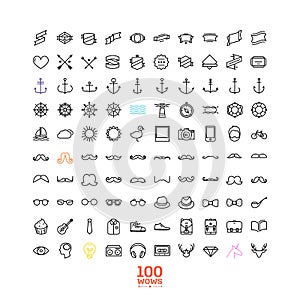 Hipster style infographics elements and icons