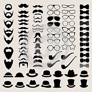 Hipster style infographics elements and icons set for retro design.