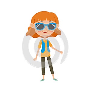 Hipster in stylish clothes, cartoon vector illustrations isolated on white