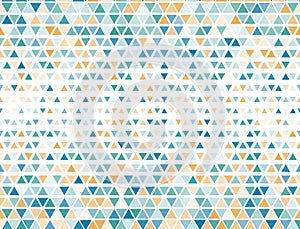 Hipster triangles halftone pattern. Fade triangular shapes cover background. Digital