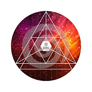 Hipster triangular colorful cosmic background