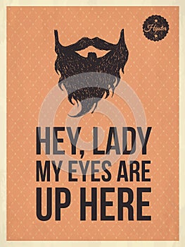 Hipster vintage trendy look quotes, Hey lady