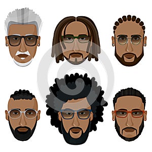 Hipsters bearded african men