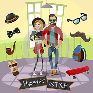 Hipsters Subculture Illustration