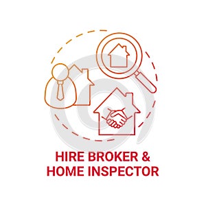 Hire broker concept icon