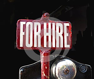 For Hire Sign