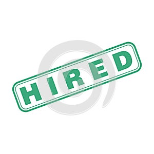 Hired Letter Rubber Stamp Template Design