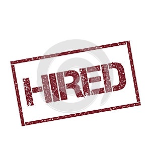 Hired rectangular stamp.