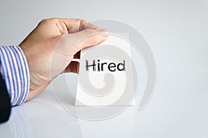 Hired text concept