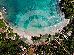 Hiriketiya Beach in Sri Lanka aerial view