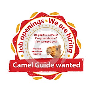 We are hiring - Camel guide wanted