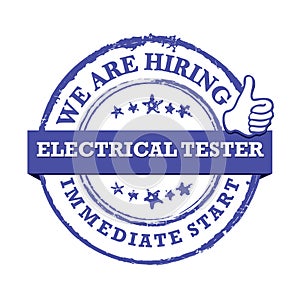We are hiring electrical tester