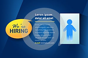 We are hiring / Employment recruitment job opportunity concept design. Isolated vector illustration.