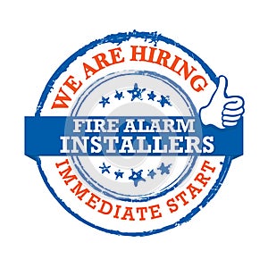 We are hiring Fire Alarm Installers - label for print