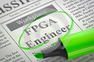 We are Hiring FPGA Engineer. 3D. photo