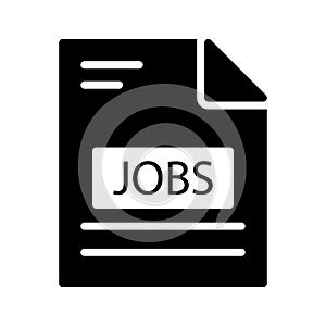 Hiring glyph flat line vector icon