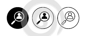 Hiring icon . Search job vacancy icon. Human resources concept. Recruitment