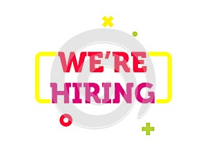 We are hiring job employee vacancy vector banner