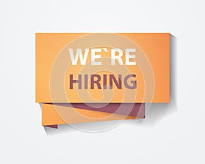 we are hiring join us sticker vacancy open recruitment human resources concept horizontal