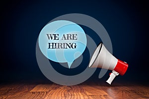 We are hiring marketing concept