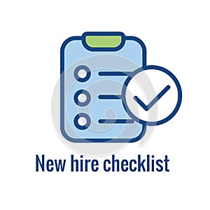 Hiring Process icon with an aspect of being a new hire