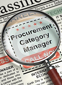 We are Hiring Procurement Category Manager. 3D. photo