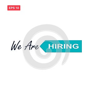 We are hiring sign vector isolated