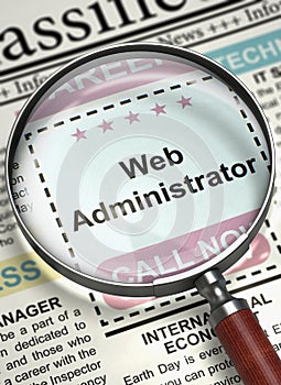 We are Hiring Web Administrator. 3D.