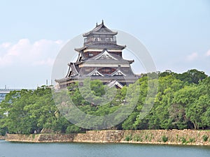 Hiroshima Castle in Hiroshima, Japan.