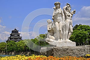 Hiroshima Castle & Statue photo