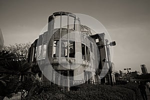 Hiroshima city in Chugoku region of Japan Honshu Island. Famous atomic bomb dome.