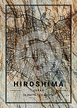 Hiroshima - Japan Zoe Marble Map
