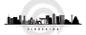 Hiroshima skyline horizontal banner.