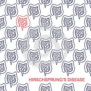 Hirschsprung disease line pattern awareness medical poster