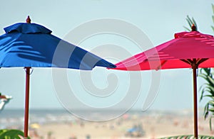 His and Hers Beach Umbrellas
