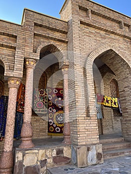 Hisor, Tajikistan - January 4, 2023: Traditional buildings inside Hisor fort