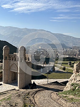 Hisor, Tajikistan - January 4, 2023: View of Hisor fort