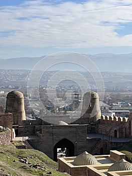 Hisor, Tajikistan - January 4, 2023: View of Hisor fort