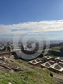 Hisor, Tajikistan - January 4, 2023: View of Hisor fort