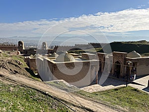 Hisor, Tajikistan - January 4, 2023: View of Hisor fort