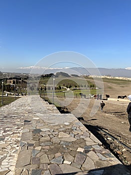 Hisor, Tajikistan - January 4, 2023: View of Hisor fort