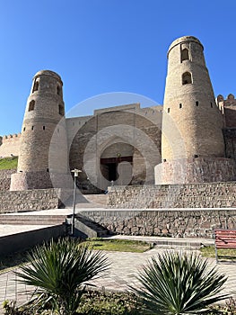 Hisor, Tajikistan - January 4, 2023: View of Hisor fort