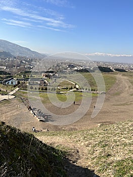 Hisor, Tajikistan - January 4, 2023: View from Hisor fort