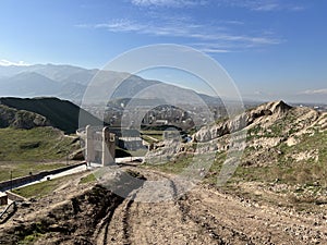 Hisor, Tajikistan - January 4, 2023: View of Hisor fort