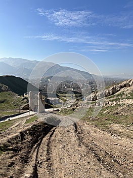 Hisor, Tajikistan - January 4, 2023: View of Hisor fort