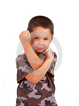 Hispanic Boy in Cammo