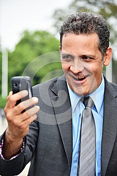 Hispanic Business Executive Selfy Wearing Suit